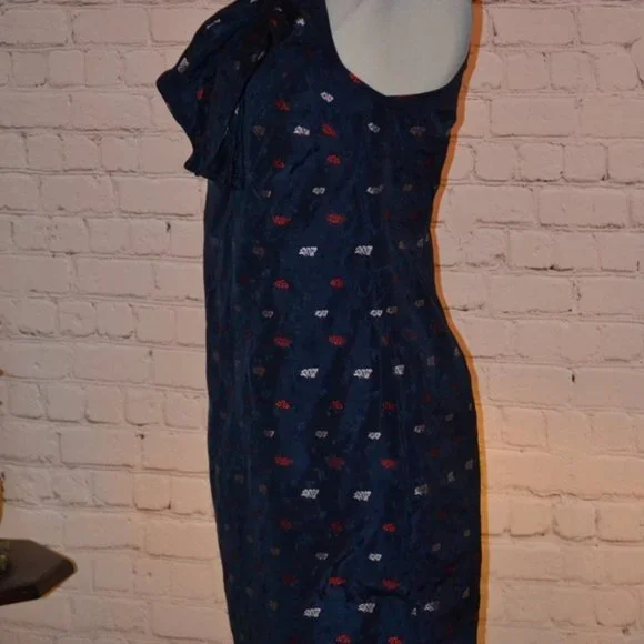 Banana Republic Evening Dress Women's Choker Top Navy Blue Party Dress 💎 - Picture 5 of 7